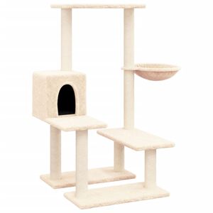 vidaXL Kissan kiipeilypuu sisal- raapimispylv&auml;ill&auml; kerma 94,5 cm