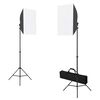 vidaXL Valokuvastudiosarja softbox-valot, taustakangas ja heijastin