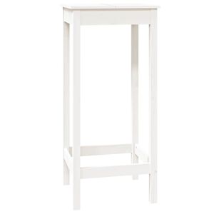 vidaXL Baarip&ouml;yt&auml; valkoinen 50x50x110 cm t&auml;ysi m&auml;nty