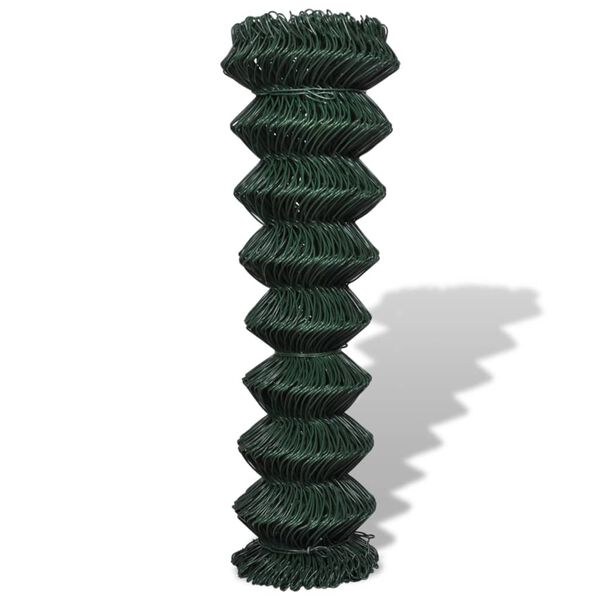 vidaXL Verkkoaita teräs 1,5x15 m vihreä