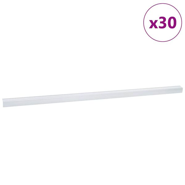 vidaXL Porrasaskelmien reunalistat 30 pcs Hopea 67 cm Alumiini