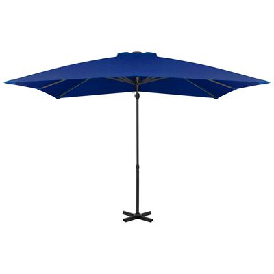 vidaXL Riippuva aurinkovarjo alumiinipylväällä taivaansin. 250x250 cm