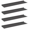 vidaXL Kelluva hylly 4 kpl Musta 80 x 18 x 2,5 cm Ter&auml;s