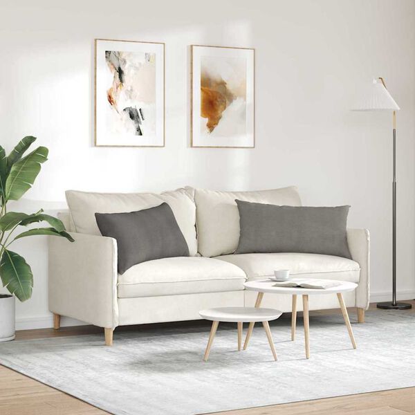 vidaXL Sohvatyynyt 2 pcs Vaaleanharmaa 80 x 40 cm Korduroikangas