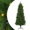 vidaXL Joulukuusi 300 LED-valoilla jalustalla Vihre&auml; 240 cm PE