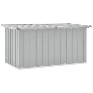 vidaXL Puutarhan varastoarkku harmaa 129x67x65 cm
