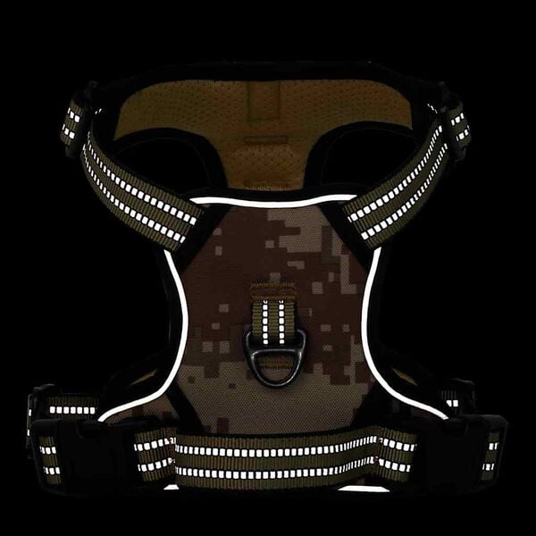 vidaXL Koiran valjaat heijastavat raidat s&auml;&auml;dett&auml;v&auml; ruskea M