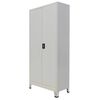 vidaXL Toimistokaappi 2 ovella Ter&auml;s 90x40x180 cm Harmaa