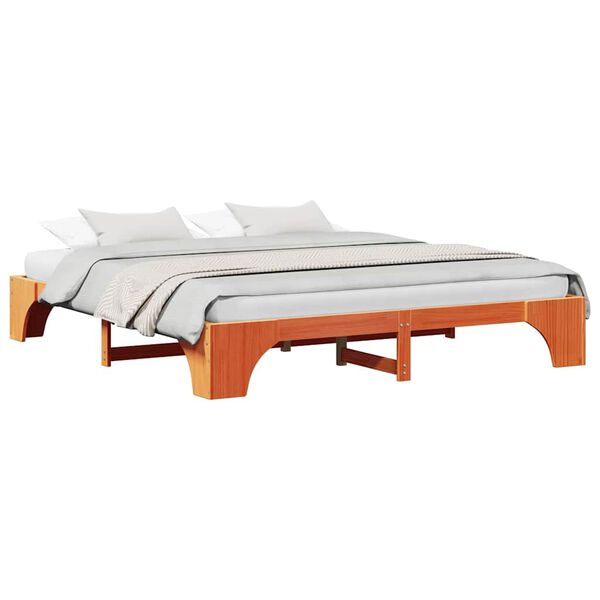 vidaXL Sängyn runko Vaha ruskea 6FT Super King Size Massiivinen mänty