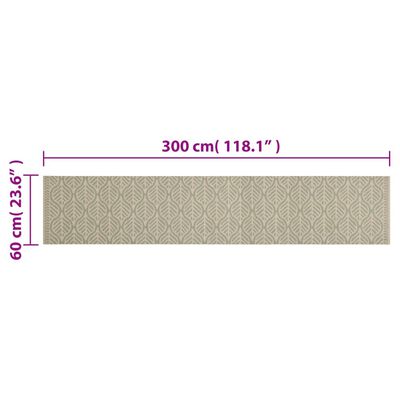 vidaXL Keittiön pestävä matto Leaves 60x300 cm sametti