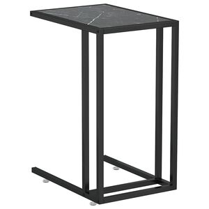 vidaXL Sivup&ouml;yt&auml; l&auml;pp&auml;rille musta marmori 50x35x65 cm karkaistu lasi