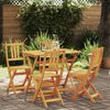 vidaXL Puutarhan Bistro Set 5 pcs Ruskea täysi akaasiapuu