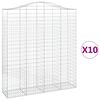 vidaXL Kaarevat kivikorit 10 kpl 200x50x220/240 cm galvanoitu rauta