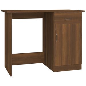 vidaXL Ty&ouml;p&ouml;yt&auml; ruskea tammi 100x50x76 cm tekninen puu