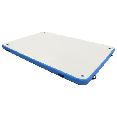 vidaXL Täytettävä kelluva lautta sinivalkoinen 300x150x15 cm