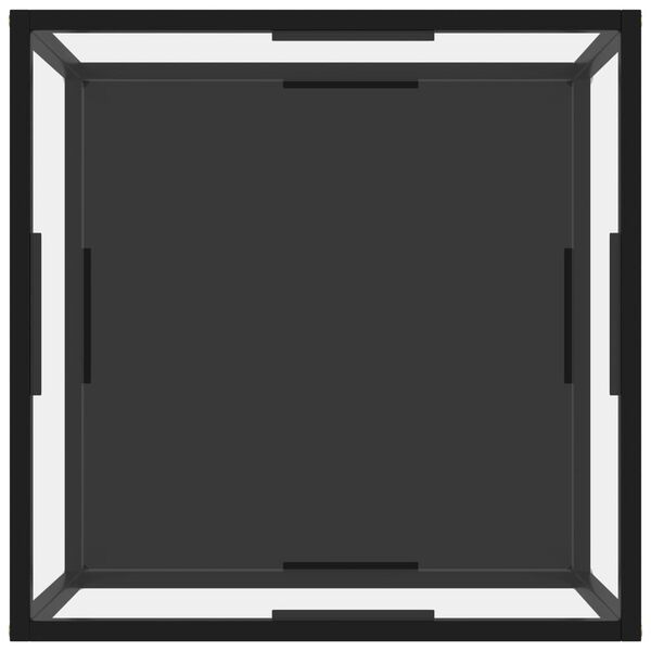vidaXL Sohvapöytä läpinäkyvä ja musta 60x60x35 cm karkaistu lasi