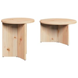 vidaXL Sohvap&ouml;yt&auml; 2 kpl Luonnollinen 49 x 49 x 28 cm T&auml;ysi M&auml;nty