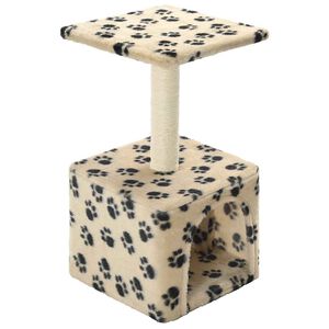 vidaXL Kissan kiipeilypuu sisal-pylv&auml;&auml;ll&auml; 55 cm tassunj&auml;ljet beige