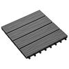 vidaXL Laudat 3D-suunnittelu 11 kpl Harmaa 30 x 30 cm WPC