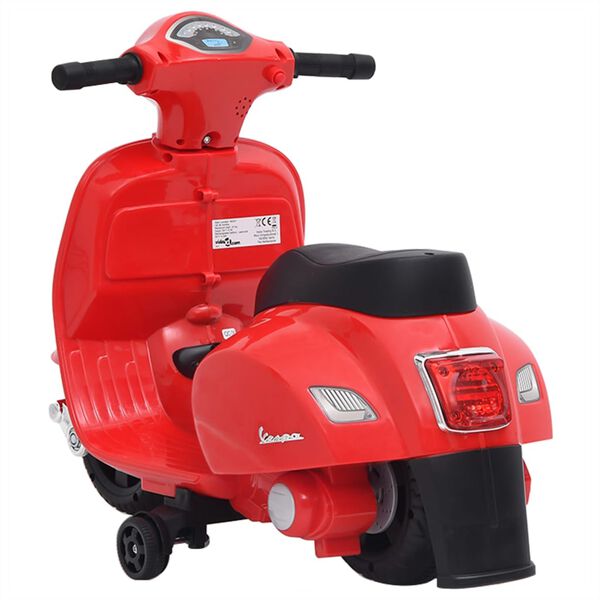 vidaXL S&auml;hk&ouml;toiminen lelumoottoripy&ouml;r&auml; Vespa GTS300 punainen