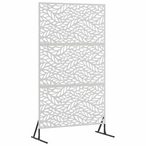 vidaXL Yksityisyysn&auml;ytt&ouml; 100 x 50 x 180 cm Ruostumaton ter&auml;s Hopea