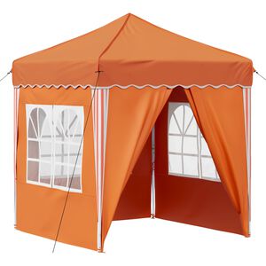 vidaXL Pop-up Juhlateltta 195 x 195 x 245 cm Oranssi Oxford-kangas