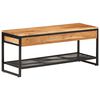 vidaXL Kenk&auml;penkki 110x35x45 cm t&auml;ysi akasiapuu ja rauta