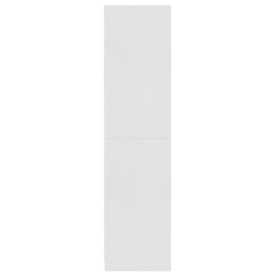vidaXL Vaatekaappi valkoinen 100x50x200 cm lastulevy