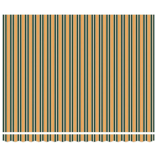 vidaXL Vetoutuva markiisi Vihre&auml; ja keltainen 400 &times; 300 cm