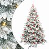 vidaXL Tekojoulukuusi 300 LED-valoilla Valkoinen 180 cm PE ja PVC