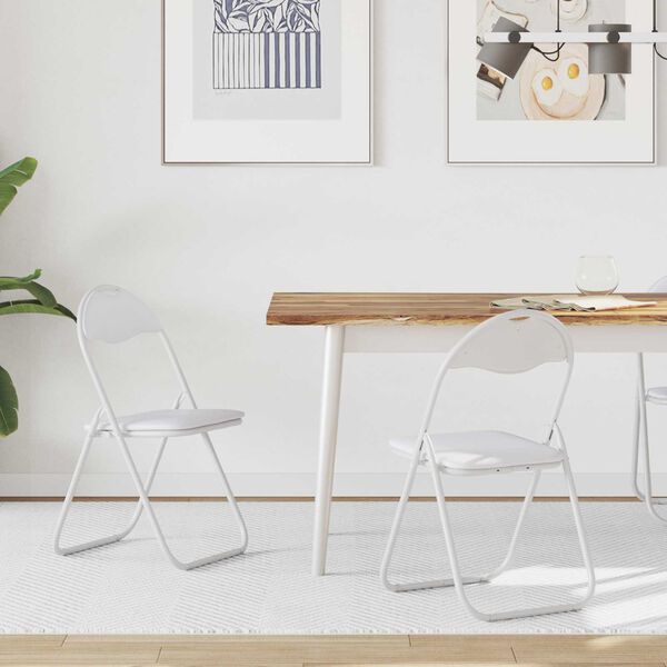 vidaXL Kangasl&auml;pp&auml;tuoli 2 pcs Valkoinen ja Harmaa 48 x 43,5 x 81 cm