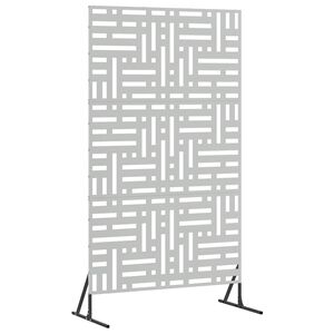 vidaXL Yksityisyysn&auml;ytt&ouml; 100 x 50 x 180 cm Galvanoitu ter&auml;s Hopea