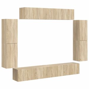 vidaXL TV-kaappi 8 pcs Sonoman tammi