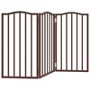 vidaXL Koiraportti taitettava 3 paneelia ruskea tammi 150cm poppelipuu
