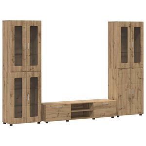 vidaXL TV-tasosetti hyllyll&auml; FLORIN 3 pcs Artisan tammi Tekninen puu