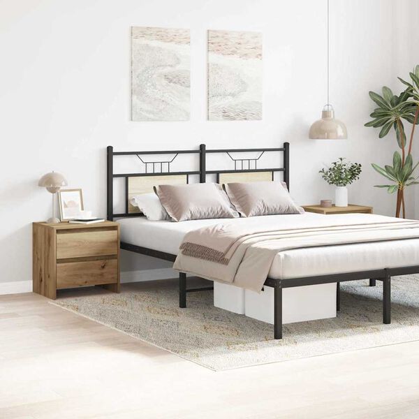 vidaXL Yöpöytäkaappi 2 pcs Artisan tammi 45 x 34 x 44,5 cm