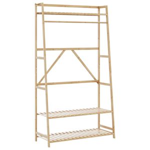 vidaXL Vaateteline hyllyill&auml; 110x40x180 cm Bambu