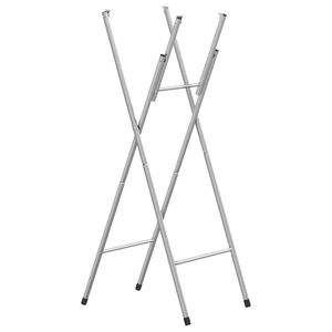 vidaXL Taitettavat baarip&ouml;yd&auml;njalat hopea 45x53x108cm galvanoitu ter&auml;s