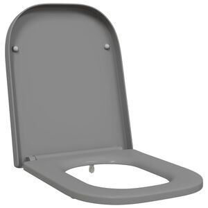 vidaXL WC-istuin Harmaa 47,5 x 35 x 3,6 cm Duroplast