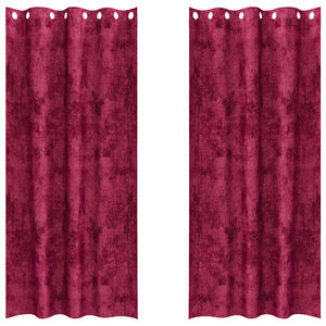 vidaXL Samettiverhot 2 pcs Viininpunainen 225 x 140 cm Sametti