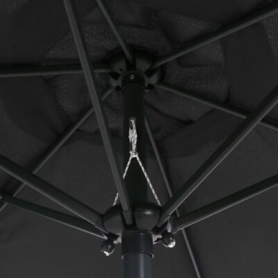 vidaXL Aurinkovarjo antrasiitti 200x211 cm alumiini