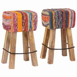 vidaXL Baarijakkara 2 kpl Moniv&auml;rinen 44 x 33 x 74 cm Aitoa Nahkaa