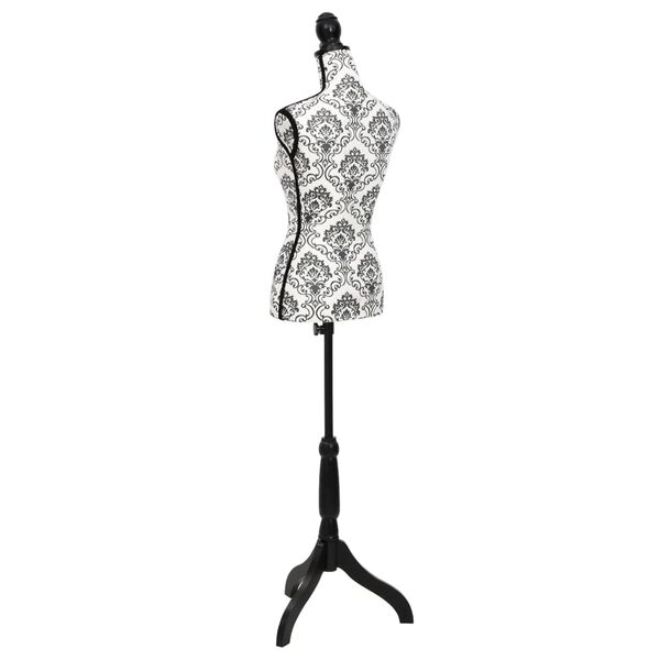 vidaXL Mallinukke naisen torso mustavalkoinen