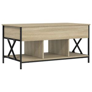 vidaXL Sohvap&ouml;yt&auml; Sonoma-tammi 100x55x50 cm tekninen puu ja metalli