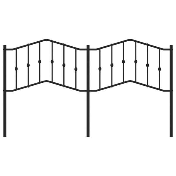 vidaXL Metallinen vaihtop&auml;&auml;ty musta 160 cm