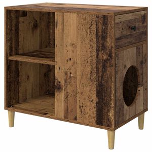 vidaXL Kissatalo Vanha puu 72 x 42,5 x 70 cm Tekninen puu