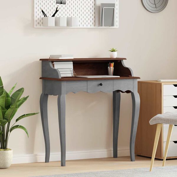 vidaXL Kirjoitusp&ouml;yt&auml; t&auml;ysi mahonki 80x40x92 cm