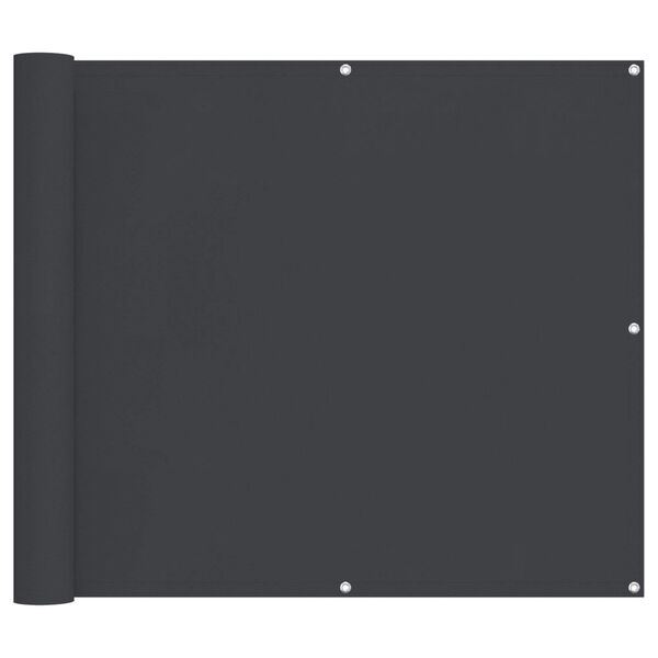 vidaXL Parvekkeen Verho Musta 100 x 500 cm Oxford-kangas