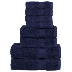 vidaXL Premium Pyyhkeet 8-osaa SOLUND laivastonsininen 600 gsm