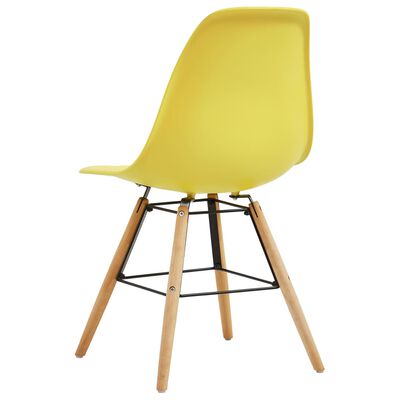 vidaXL Ruokapöydän tuolit 6 kpl keltainen muovi